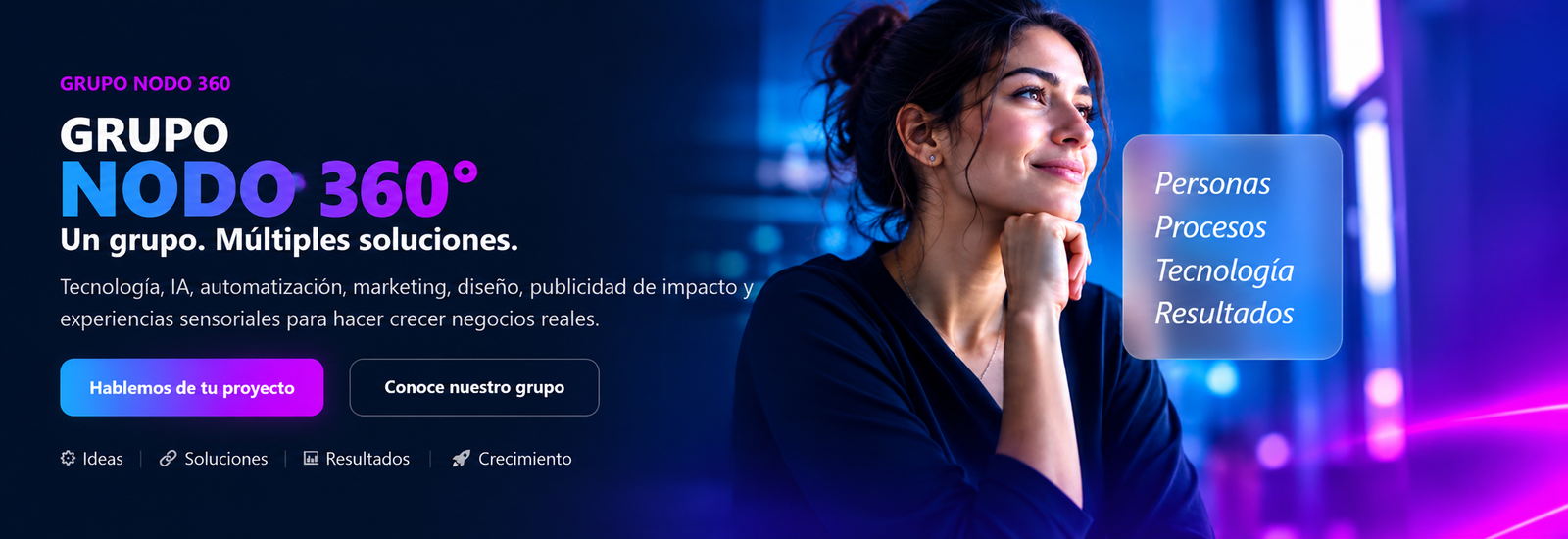 Grupo NODO 360: tecnología, IA, automatización, marketing y soluciones empresariales